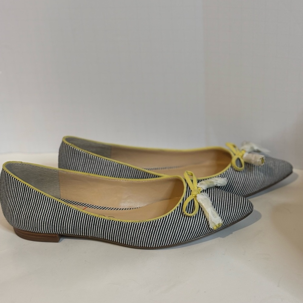 Sole Society Striped Flats with Yellow Accents - Picture 4 of 8